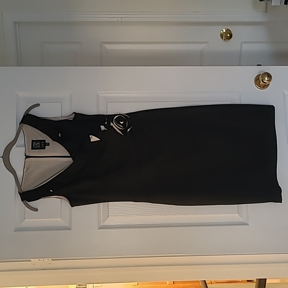 Jax knee-length black evening dress, size 8